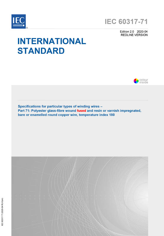 Cover IEC 60317-71:2020 RLV
